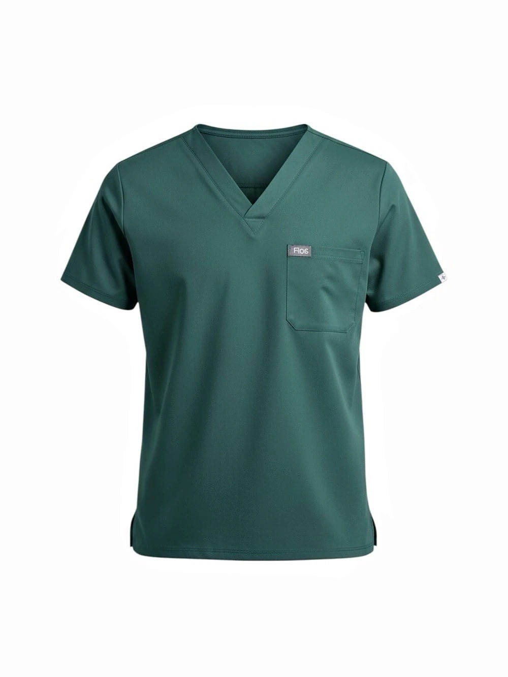 FIGS Catarina Scrub Top Green V-Neck Short Sleeve